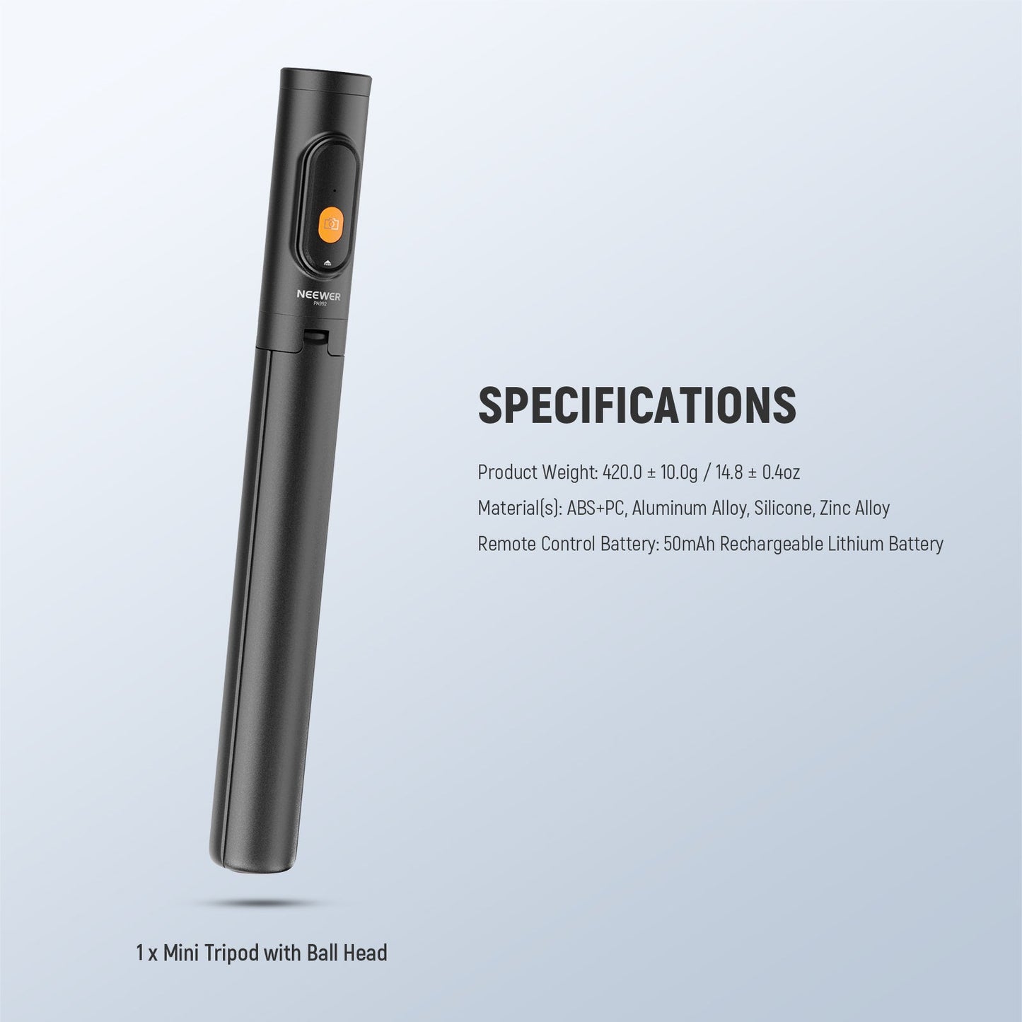 NEEWER BASICS PA992 Quick Release Selfie Stick Tripod For Smartphone