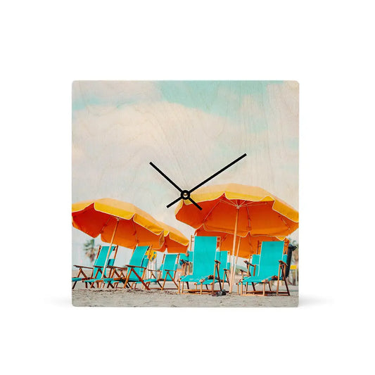 12x12 Customized Clock Wood Print
