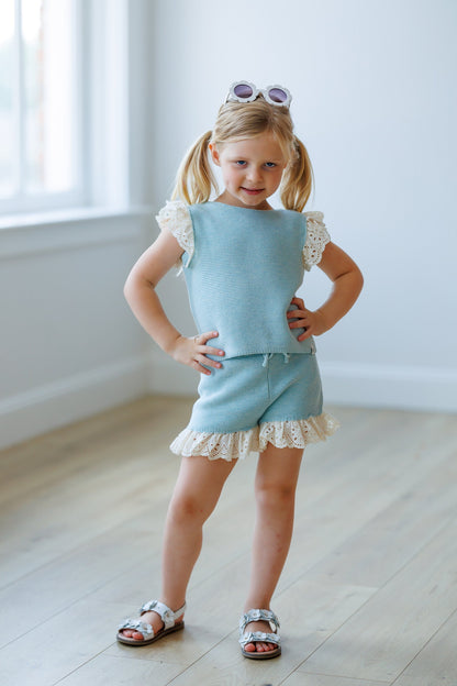 Saltwater Soft Knit Shorts Set