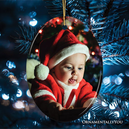 Personalized Custom Photo Ornament, All Shapes Available Ceramic Ornament OrnamentallyYou Oval 