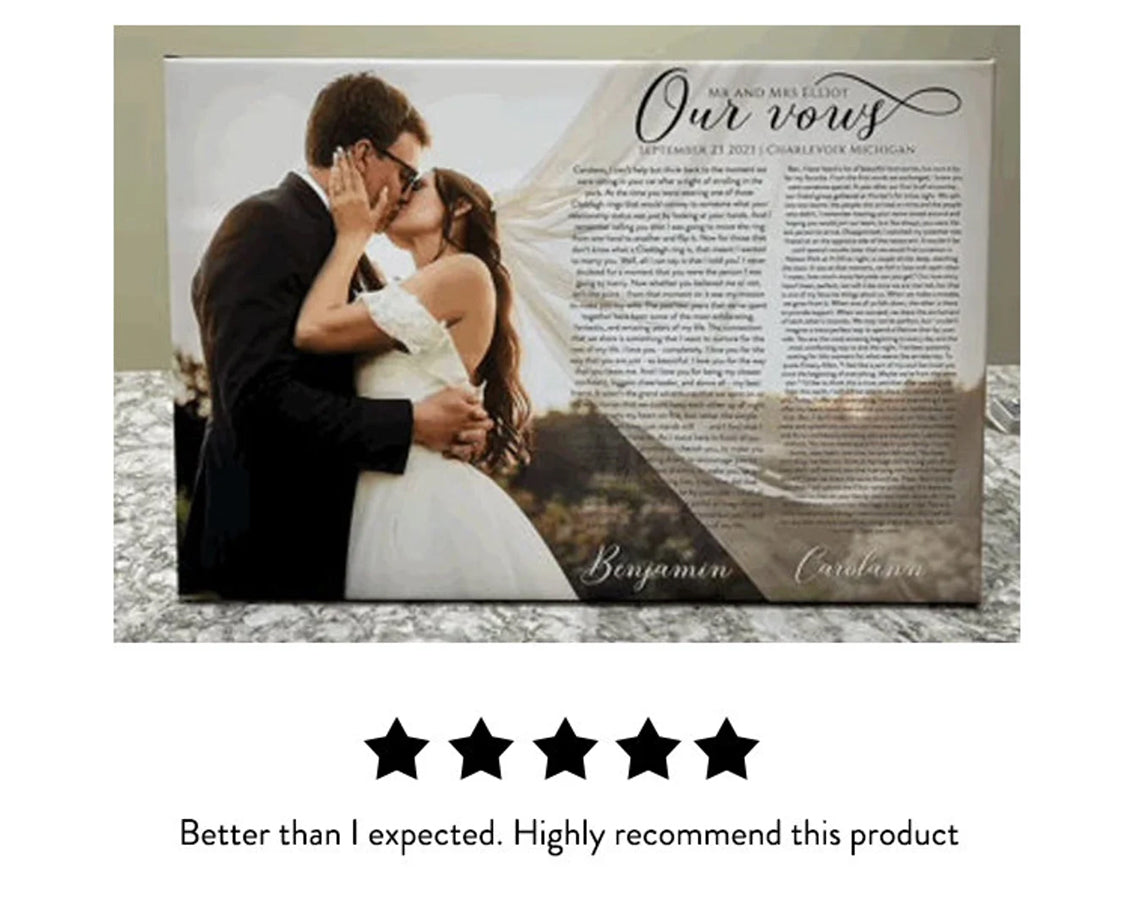 Our Vows Anniversary Gift For Her Or Him