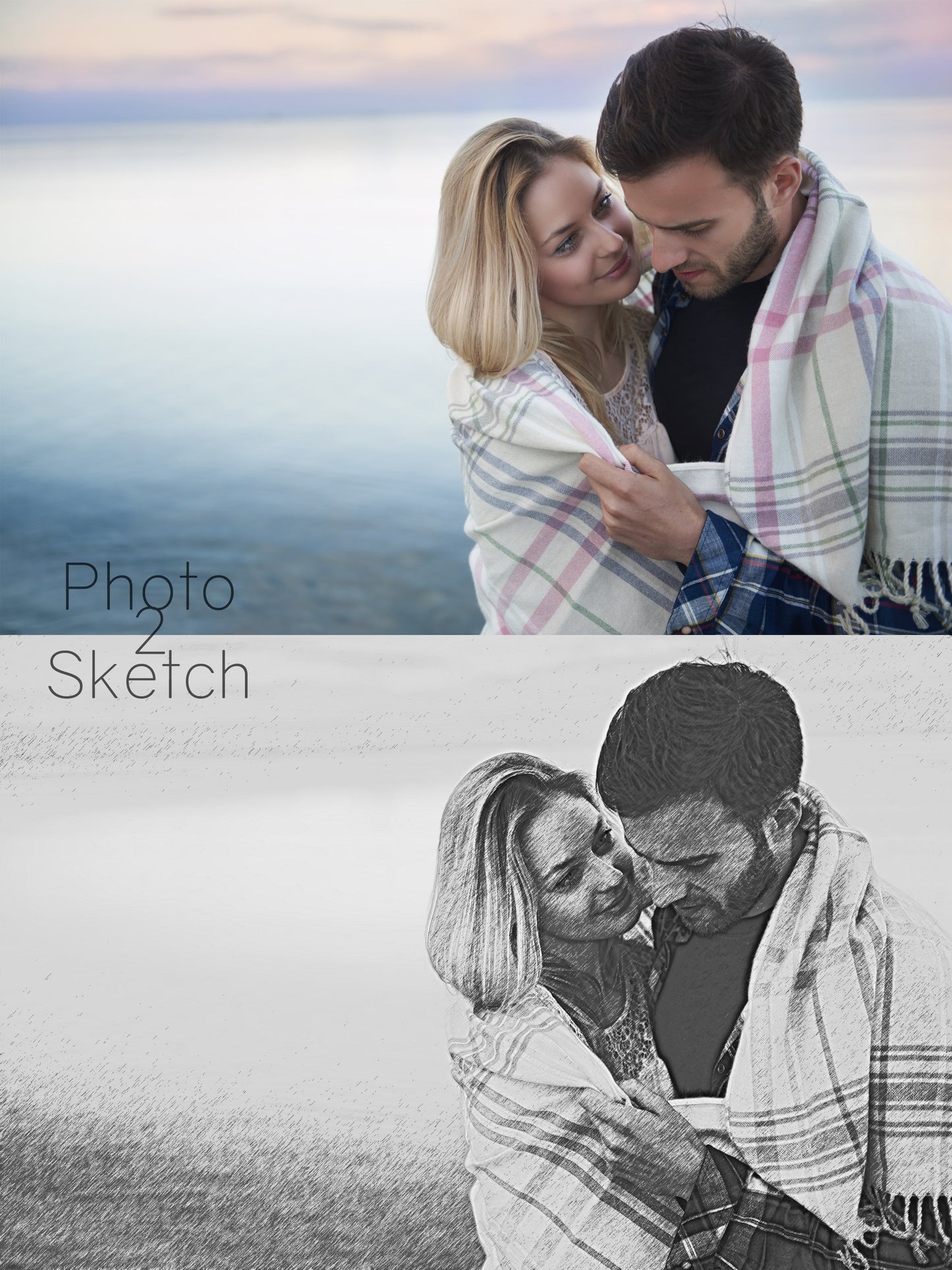 Photo To Pencil Sketch - With Lyrics Or Vows