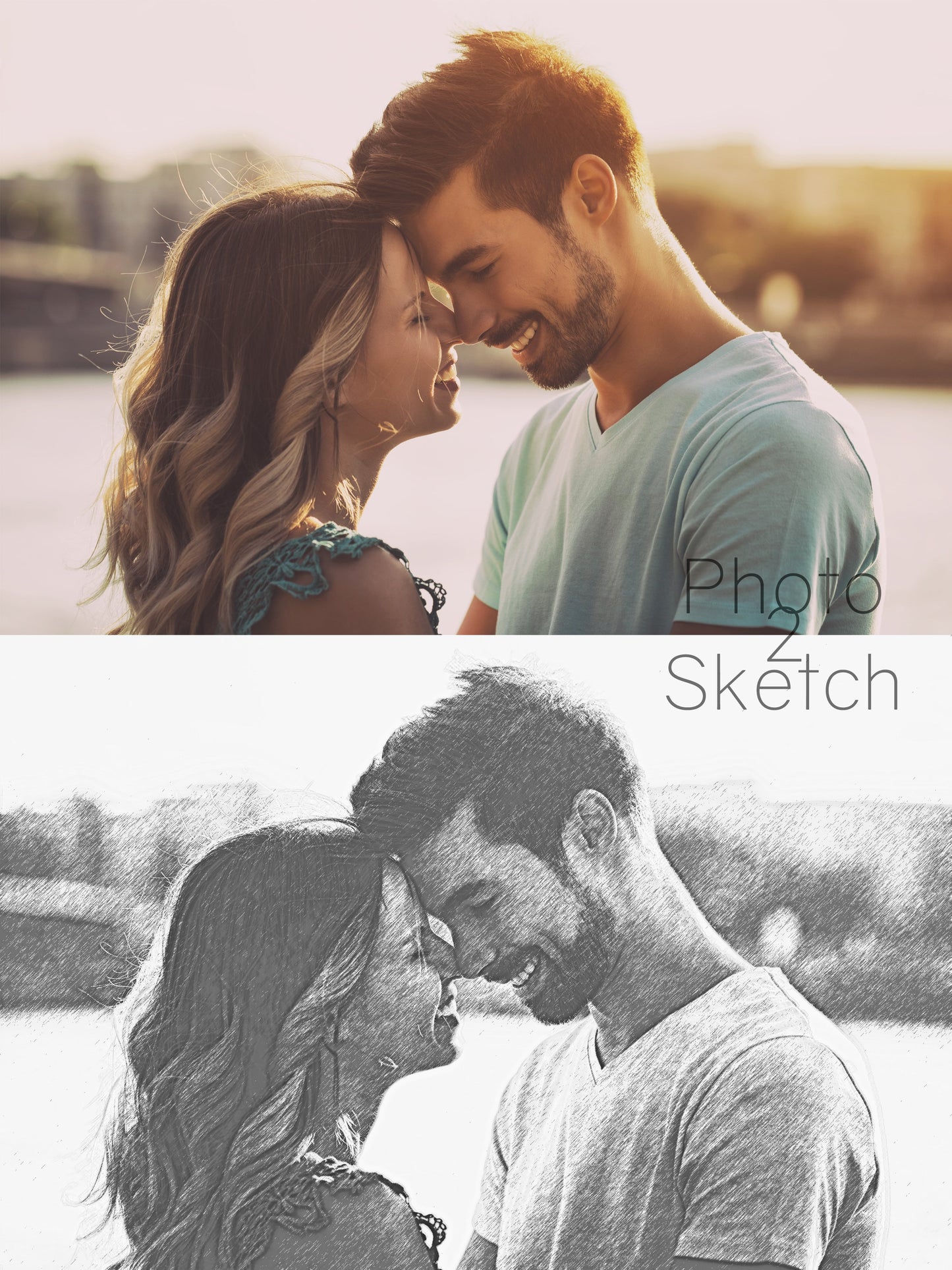 Photo To Pencil Sketch - With Lyrics Or Vows