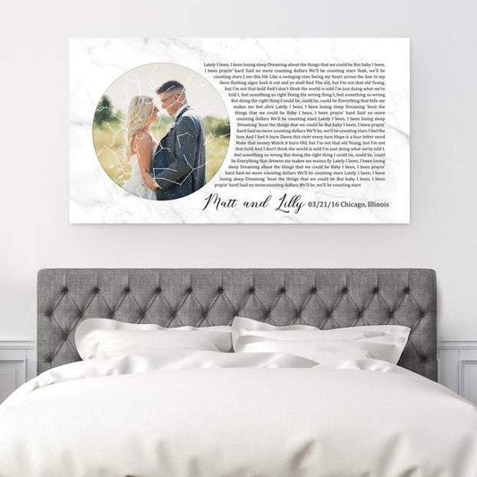 Photo Custom Star Map With Vows Second Anniversary Gift