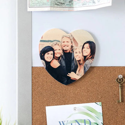 Heart Shaped Magnet Set Wood Print