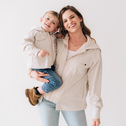 Textured Khaki Jacket - Women