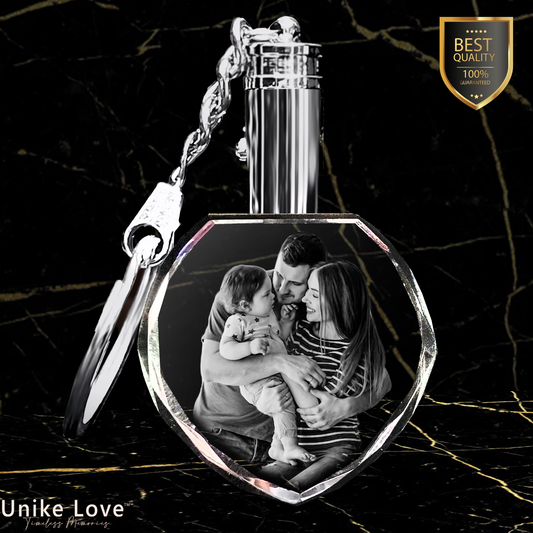 Family Gift Personalized Crystal Keychain | Heart Shaped |