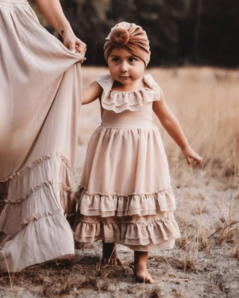 Nellie Ruffle Maxi Dress - Champagne #product_type - Bailey's Blossoms