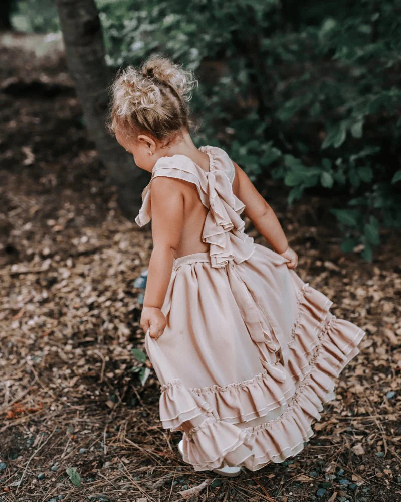 Nellie Ruffle Maxi Dress - Champagne #product_type - Bailey's Blossoms