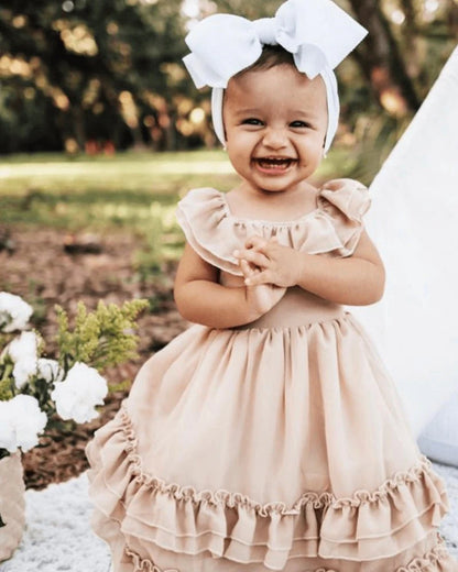 Nellie Ruffle Maxi Dress - Champagne #product_type - Bailey's Blossoms