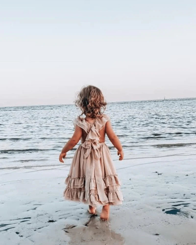 Nellie Ruffle Maxi Dress - Champagne #product_type - Bailey's Blossoms