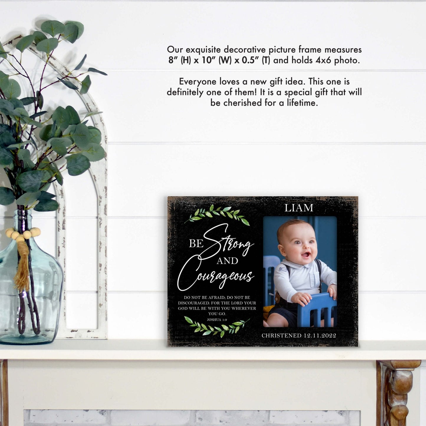 Personalized Christening Photo Frame - Be Strong