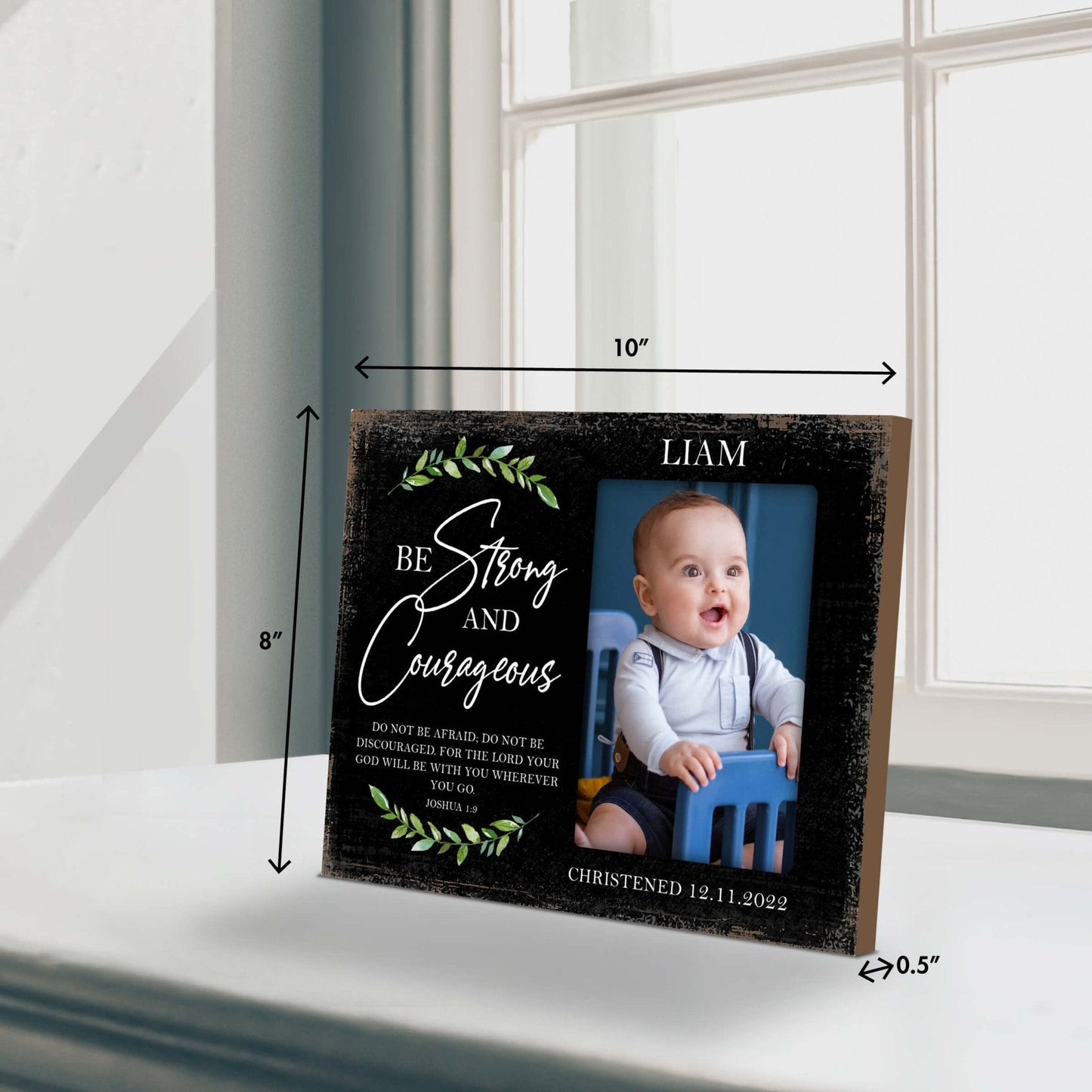 Personalized Christening Photo Frame - Be Strong